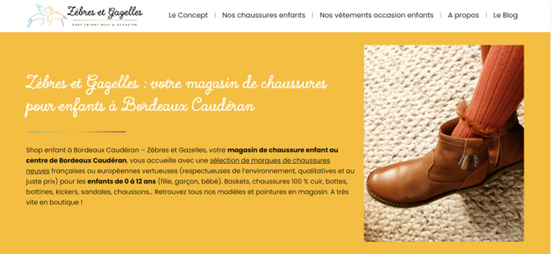 site internet magasin